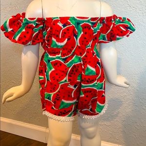 Gorgeous Watermelon Toddler Romper 2T Girls